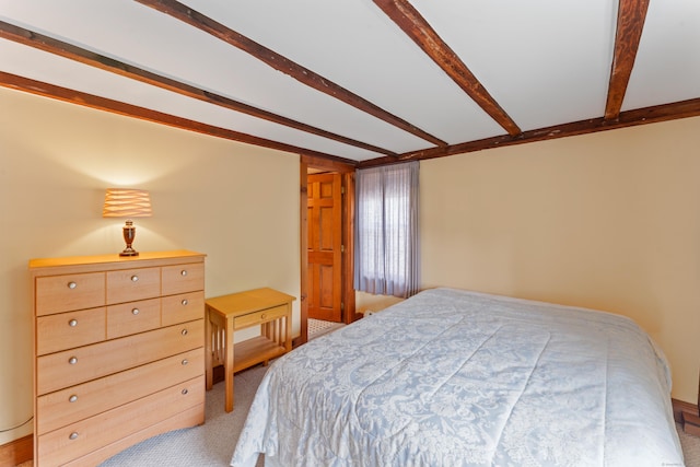 11 Glen Rd, Newtown, CT 06482 - bedroom with beamed ceiling and light colored carpet