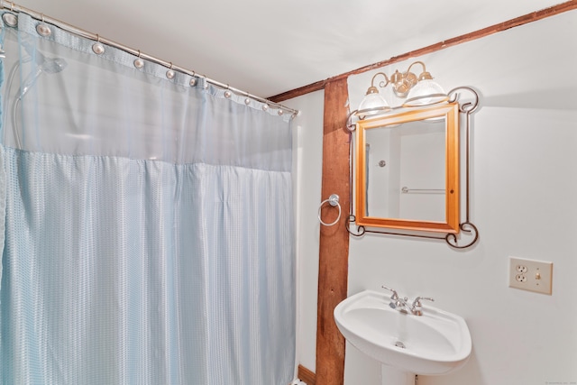 11 Glen Rd, Newtown, CT 06482 - full bathroom with a sink and curtained shower