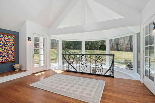 unfurnished sunroom featuring a wealth of natural light