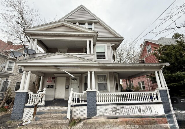 view of front of property with a porch