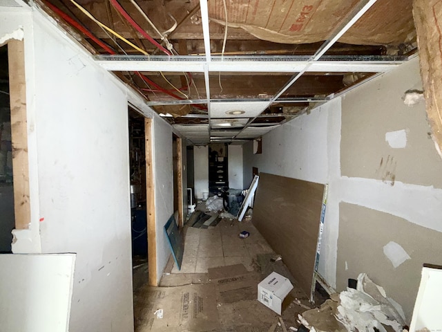 view of unfinished below grade area