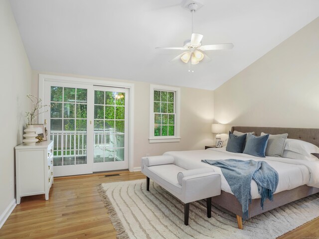 8 Argentine Way, Norwalk, CT 06850 - bedroom with access to outside, light wood-style flooring, baseboards, and ceiling fan