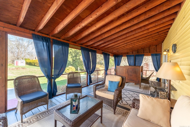574 Fabyan Rd, Thompson, CT 06255 - sunroom featuring an outdoor living space and plenty of natural light