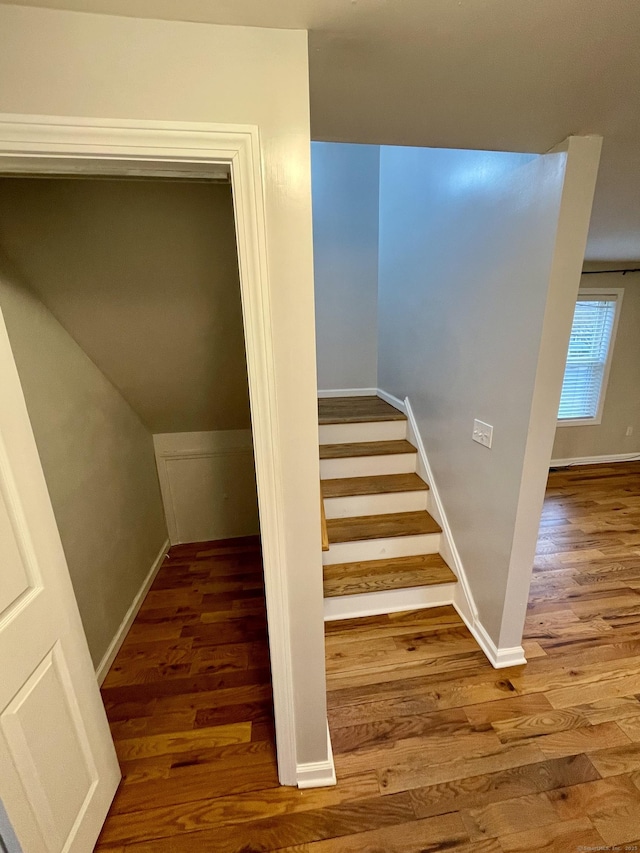 1895 Reservoir Ave, Bridgeport, CT 06606 - stairway with wood finished floors and baseboards