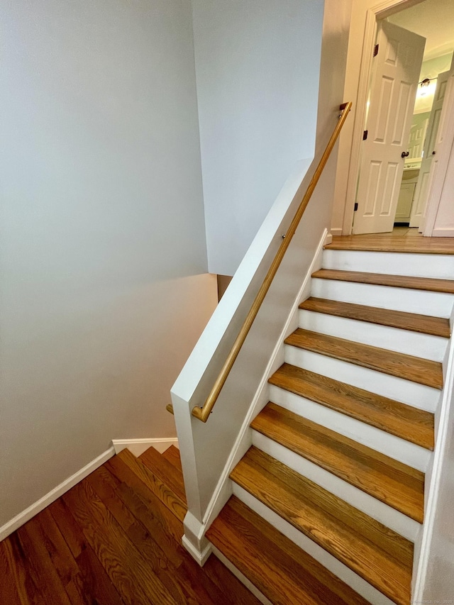 1895 Reservoir Ave, Bridgeport, CT 06606 - staircase featuring wood finished floors and baseboards