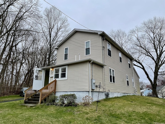 1895 Reservoir Ave, Bridgeport, CT 06606 - view of property exterior featuring a yard