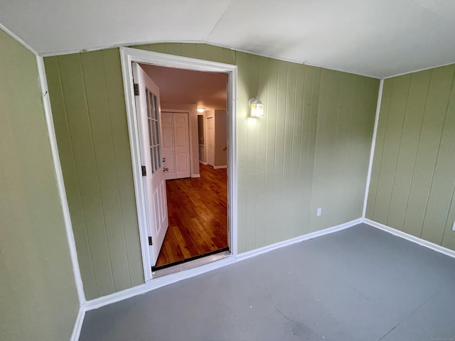 1895 Reservoir Ave, Bridgeport, CT 06606 - empty room featuring baseboards and vaulted ceiling