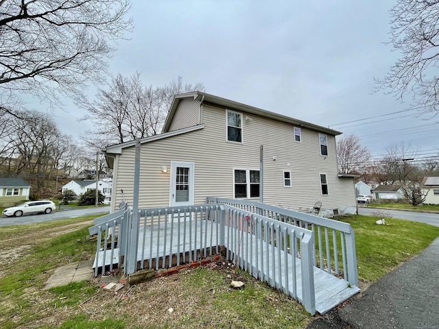 1895 Reservoir Ave, Bridgeport, CT 06606 - back of property with a yard and a deck