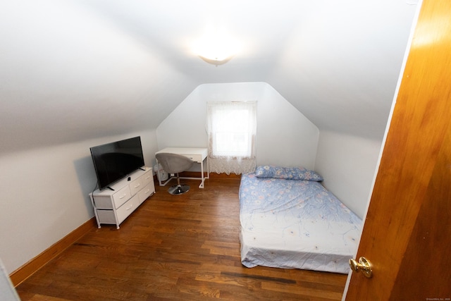 70 Manners Ave, Naugatuck, CT 06770 - bedroom featuring dark wood-style floors and vaulted ceiling
