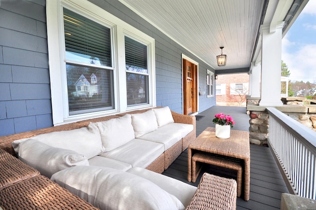 1186 Farmington Ave, West Hartford, CT 06107 - balcony with covered porch and an outdoor hangout area