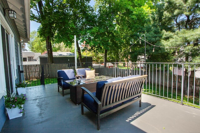 1186 Farmington Ave, West Hartford, CT 06107 - view of patio / terrace featuring a fenced backyard and outdoor lounge area