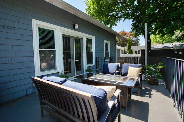 1186 Farmington Ave, West Hartford, CT 06107 - view of patio / terrace featuring an outdoor living space and fence