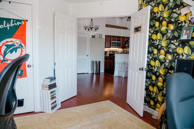 15 Forest Glen Cir Unit 19, Middletown, CT 06419 - office space with dark wood-style flooring and a chandelier