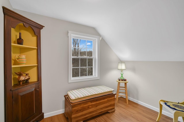 378 Rte 87, Columbia, CT 06237 - sitting room with light wood-type flooring, vaulted ceiling, and baseboards