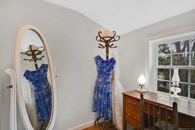 378 Rte 87, Columbia, CT 06237 - office space with lofted ceiling, baseboards, and wood finished floors