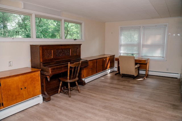 6 Eastwood Rd, Mansfield, CT 06268 - office featuring baseboard heating and light wood finished floors