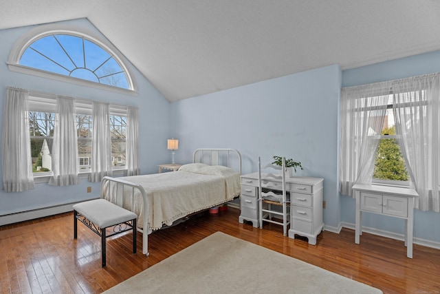 9 Academy Ln, Old Lyme, CT 06371 - bedroom with vaulted ceiling and wood finished floors