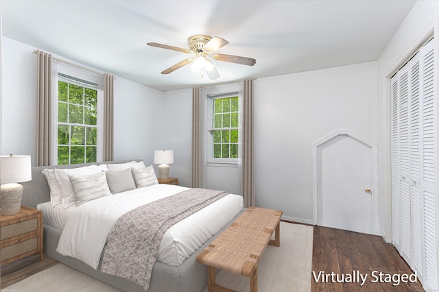 20 Linden Rd, Ridgefield, CT 06877 - bedroom featuring wood finished floors, a closet, and ceiling fan