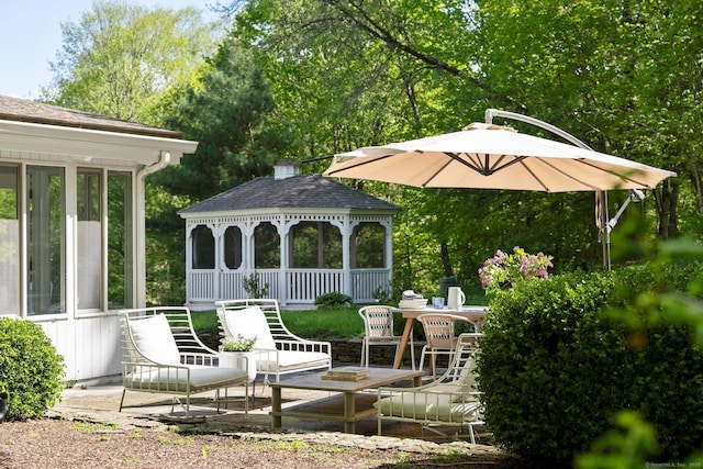 8 Twixt Rd, Cornwall, CT 06753 - view of patio / terrace featuring a gazebo