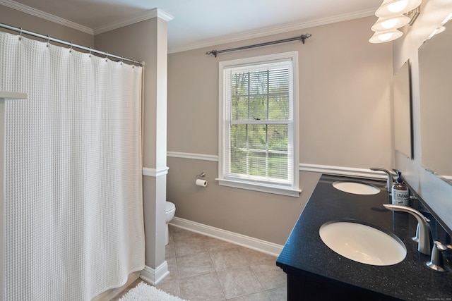 7 Tunxis Trl, Redding, CT 06896 - bathroom with toilet, baseboards, a sink, and tile patterned floors