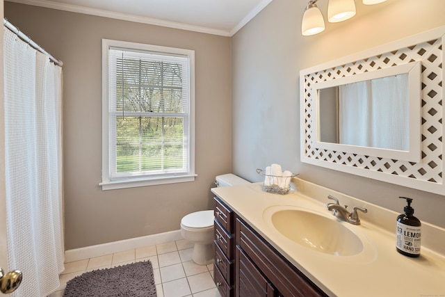7 Tunxis Trl, Redding, CT 06896 - full bathroom with plenty of natural light, baseboards, crown molding, and tile patterned floors