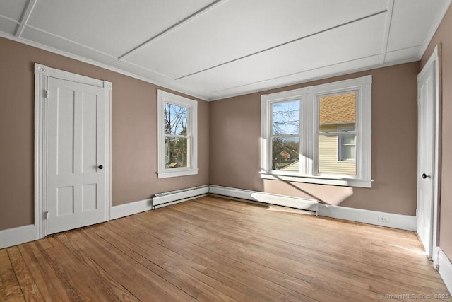 10 Silver St, Middletown, CT 06457 - unfurnished bedroom with hardwood / wood-style flooring, baseboards, and crown molding