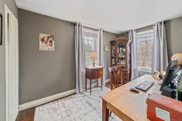 329 Weekeepeemee Rd, Woodbury, CT 06798 - home office with baseboards and wood finished floors