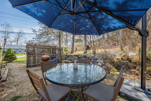 98 Aetna Ave, Torrington, CT 06790 - view of patio / terrace featuring outdoor dining space and fence