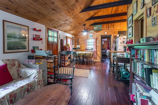 11 Summer Hill Rd, New Fairfield, CT 06812 - living room with wood walls, wooden ceiling, and wood-type flooring