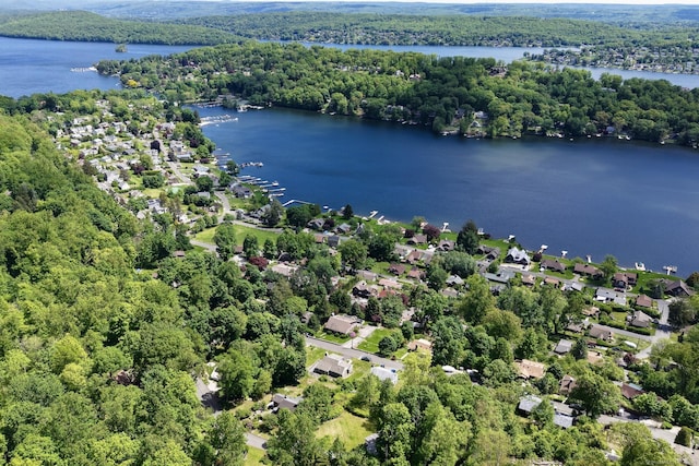 11 Summer Hill Rd, New Fairfield, CT 06812 - aerial view of residential area featuring a large body of water and a heavily wooded area