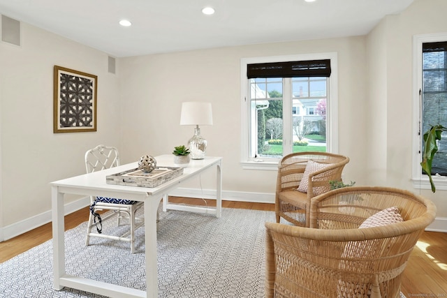 13 Bryan Rd, Norwalk, CT 06853 - office with baseboards, recessed lighting, and wood finished floors