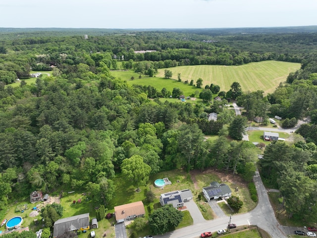 33 Jolley Rd, Plainfield, CT 06239 - aerial view of property and surrounding area with a heavily wooded area