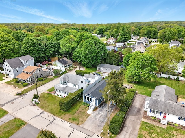 27 Prospect Ave, East Lyme, CT 06357 - aerial view of residential area featuring a heavily wooded area
