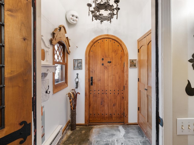 entrance foyer with arched walkways
