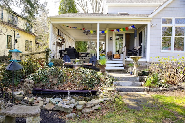 6 Rogers Dr, Stonington, CT 06355 - view of patio featuring a ceiling fan