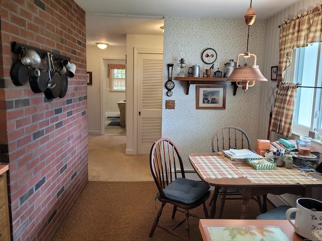 38 Somerset Dr, Manchester, CT 06040 - dining room with carpet and wallpapered walls