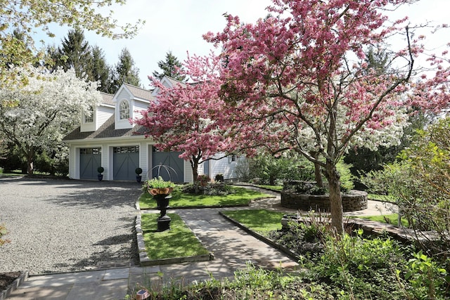 37 Giles Hill Rd, Redding, CT 06896 - view of front of home featuring a shingled roof, an attached garage, and gravel driveway