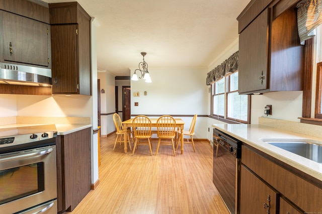 17 Old Hampton Rd, Canterbury, CT 06331 - kitchen featuring electric range, dishwasher, light countertops, and crown molding