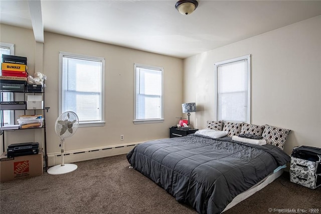 26 Columbia St, Ansonia, CT 06401 - carpeted bedroom with a baseboard heating unit
