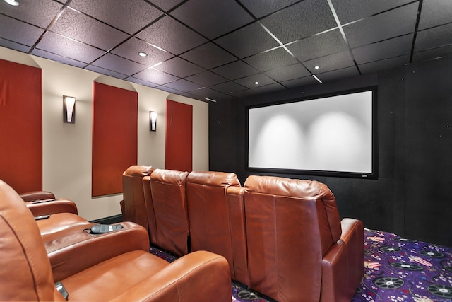 22 Nature Ln, Shelton, CT 06484 - home theater featuring a paneled ceiling and recessed lighting