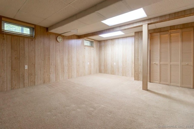 443 Lakeview Dr Unit 443, Southington, CT 06489 - below grade area with carpet floors and wooden walls