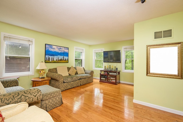 581 Oxford Rd, Oxford, CT 06478 - living room with light wood-style flooring, baseboards, and a textured ceiling
