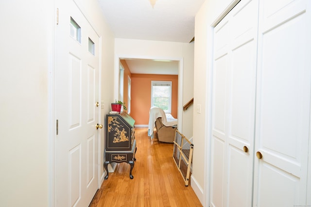 581 Oxford Rd, Oxford, CT 06478 - hallway featuring light wood-type flooring and baseboards
