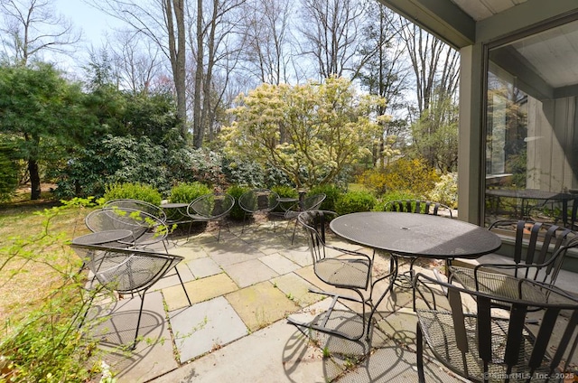 view of patio with outdoor dining area