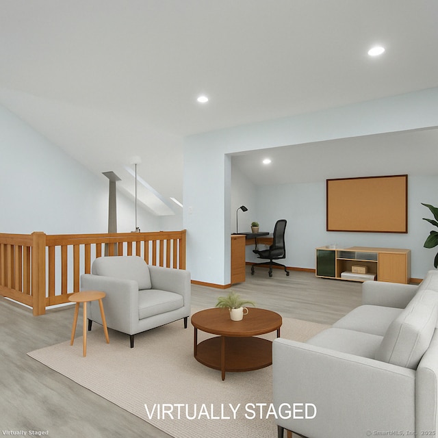 210 Founders Way, Stratford, CT 06614 - living room featuring wood finished floors and recessed lighting