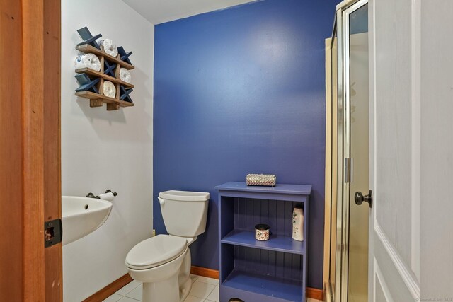 210 Founders Way, Stratford, CT 06614 - bathroom with tile patterned floors, baseboards, and toilet