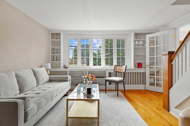 16 N Main St, Essex, CT 06426 - living area featuring wood finished floors, stairway, and built in features