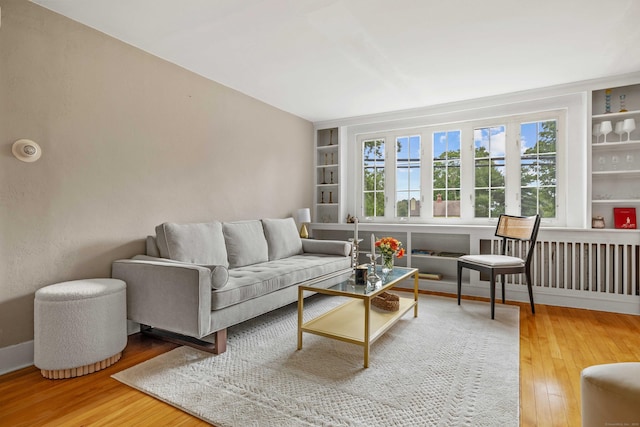 16 N Main St, Essex, CT 06426 - living area featuring hardwood / wood-style floors and built in shelves