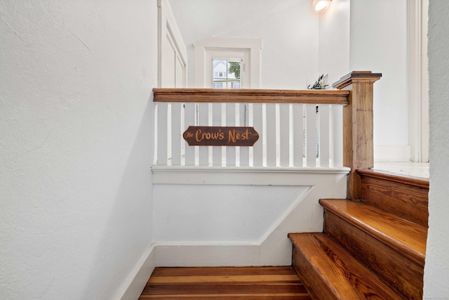 16 N Main St, Essex, CT 06426 - stairway featuring wood finished floors and lofted ceiling