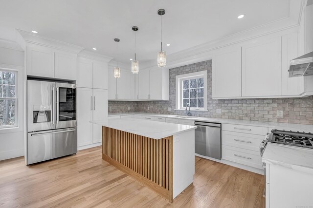 8 Fox Run, Monroe, CT 06468 - kitchen featuring appliances with stainless steel finishes, a sink, healthy amount of natural light, white cabinetry, and recessed lighting